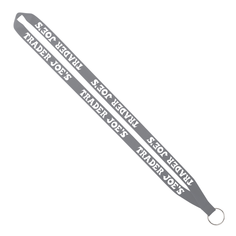 IMPORT Rush 5/8" Polyester Lanyard with Sewn Silver Metal Split-Ring 1