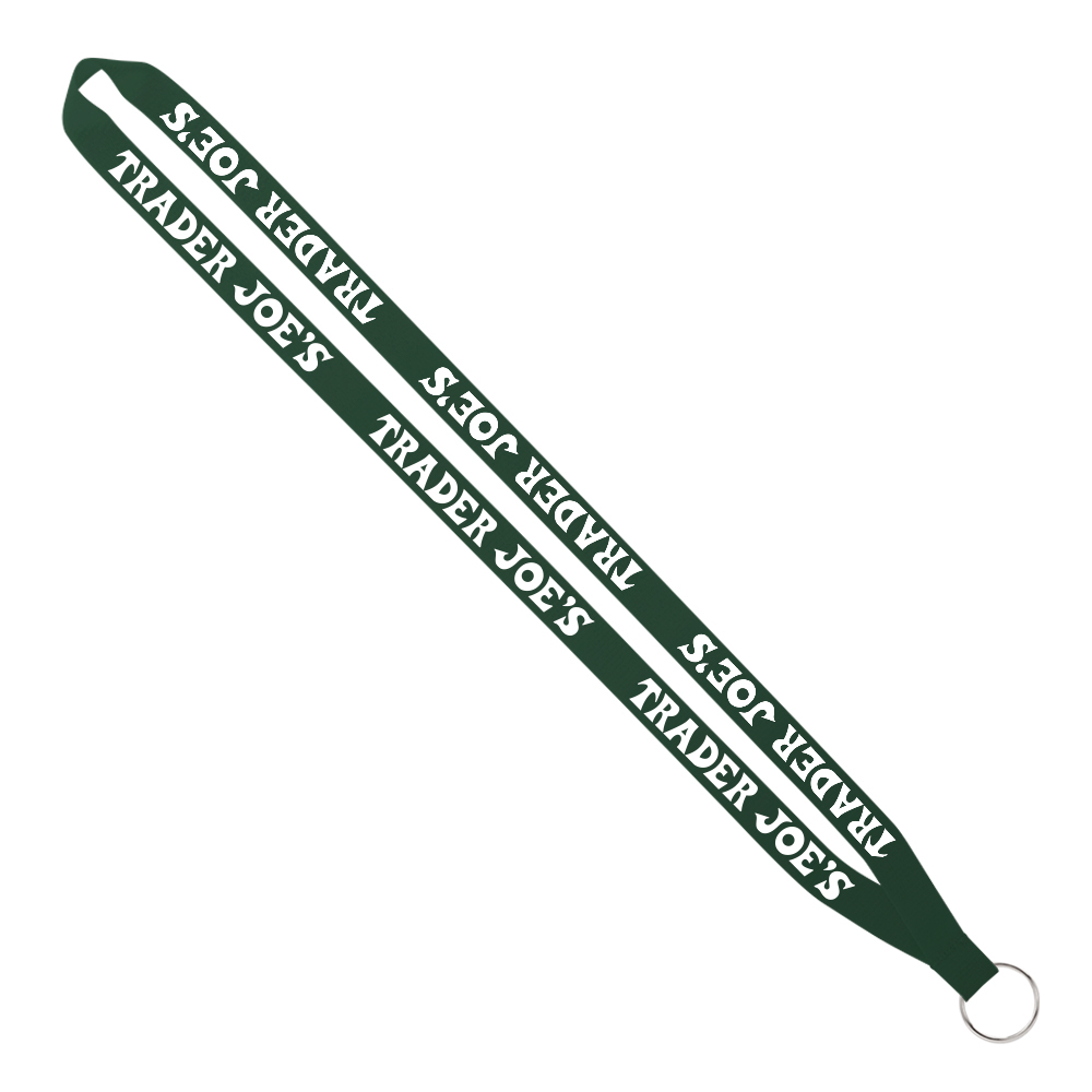 IMPORT Rush 5/8" Polyester Lanyard with Sewn Silver Metal Split-Ring 1