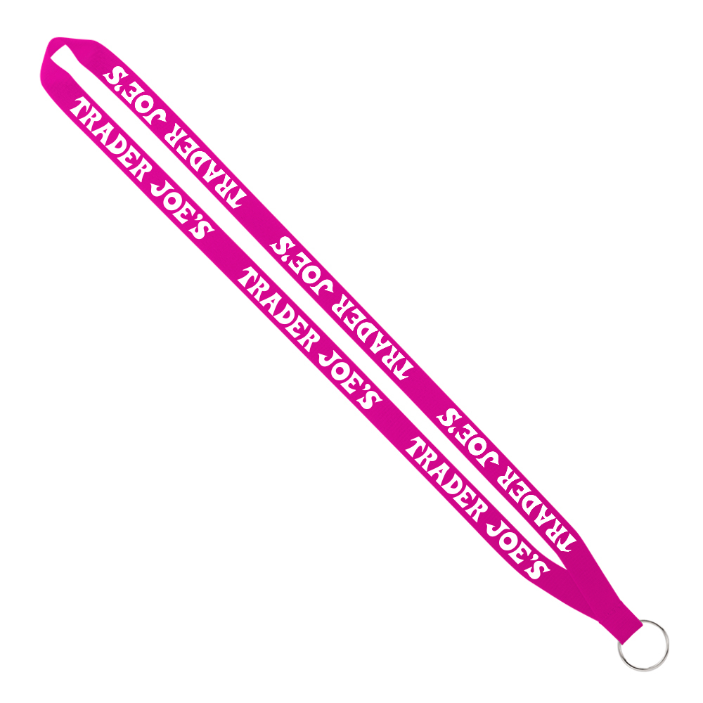IMPORT Rush 5/8" Polyester Lanyard with Sewn Silver Metal Split-Ring 1