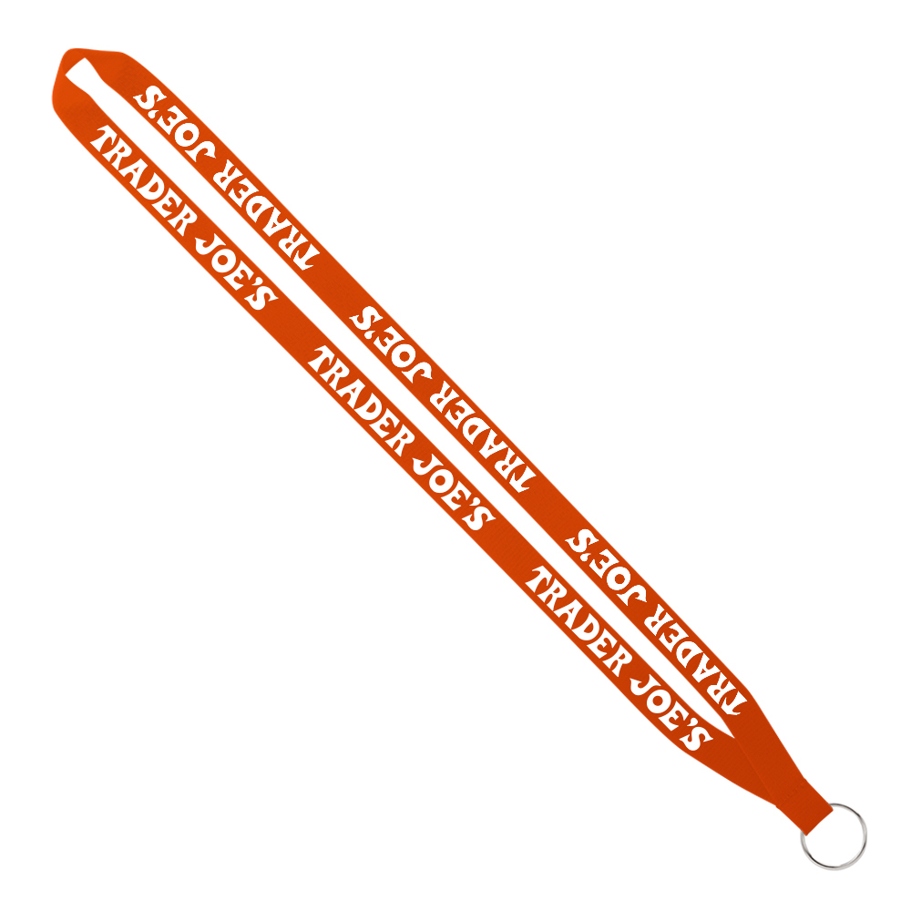 IMPORT Rush 5/8" Polyester Lanyard with Sewn Silver Metal Split-Ring 1