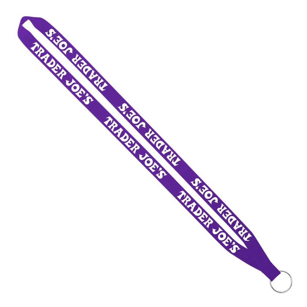 IMPORT Rush 5/8" Polyester Lanyard with Sewn Silver Metal Split-Ring 1
