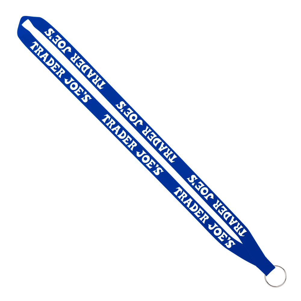 IMPORT Rush 5/8" Polyester Lanyard with Sewn Silver Metal Split-Ring 1