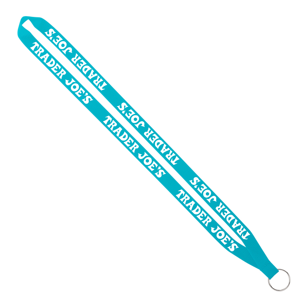 IMPORT Rush 5/8" Polyester Lanyard with Sewn Silver Metal Split-Ring 1