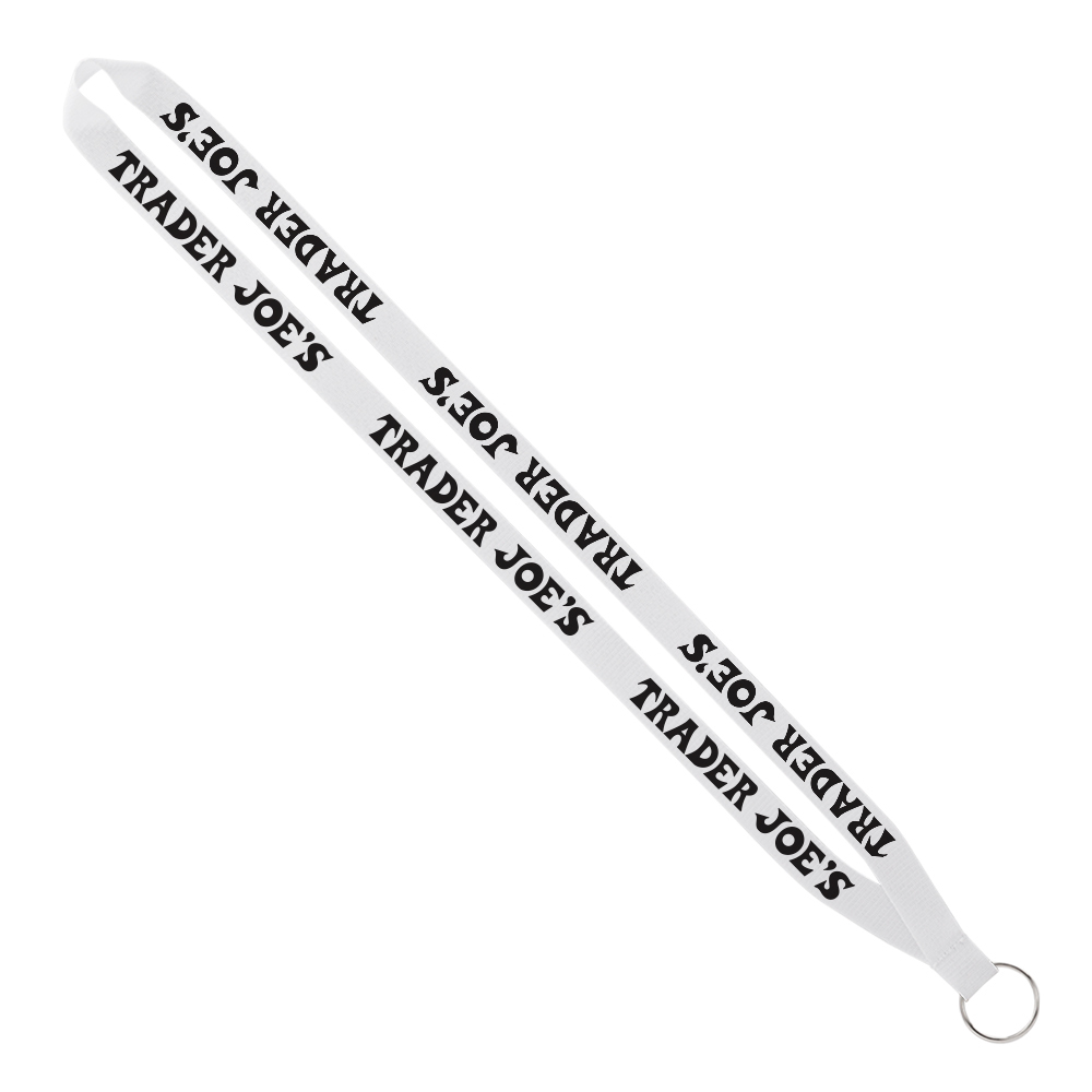 IMPORT Rush 5/8" Polyester Lanyard with Sewn Silver Metal Split-Ring 1
