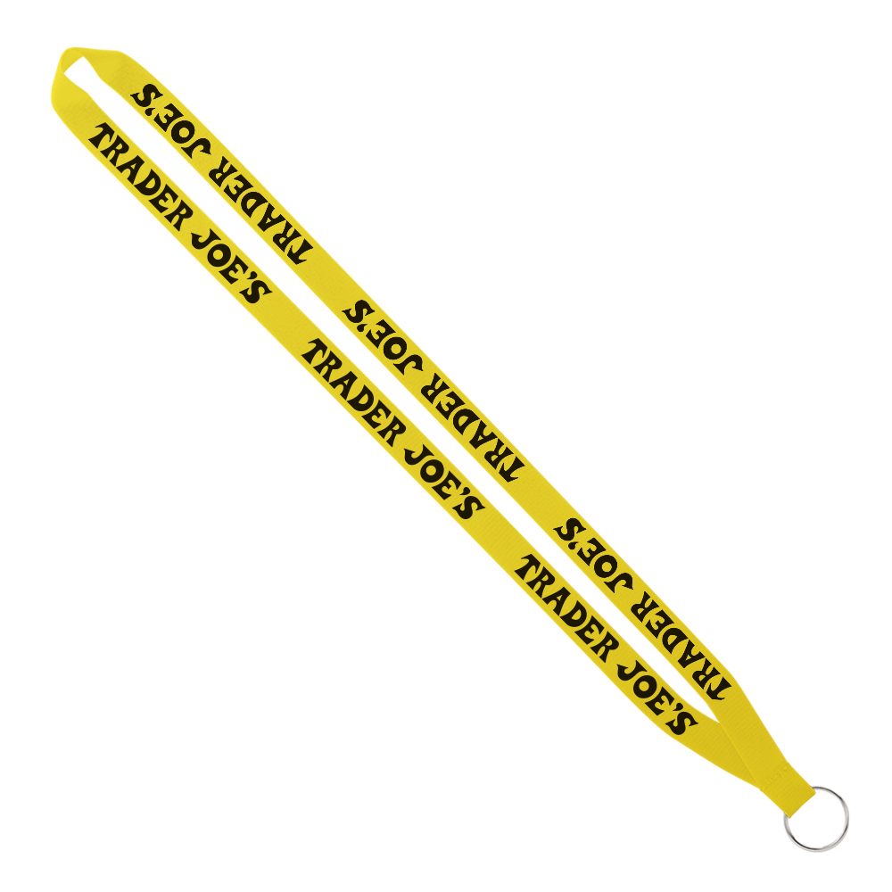 IMPORT Rush 5/8" Polyester Lanyard with Sewn Silver Metal Split-Ring 1