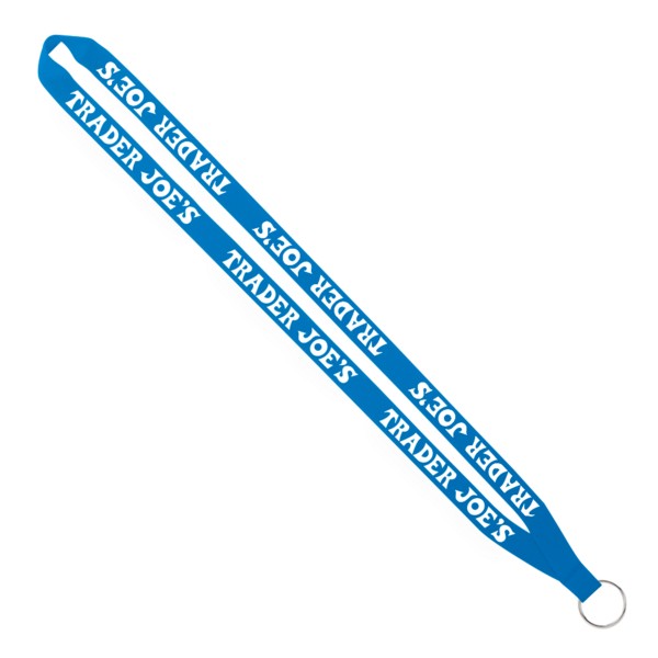 IMPORT Rush 5/8" Polyester Lanyard with Sewn Silver Metal Split-Ring 1