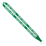 IMPORT Rush 5/8" Polyester Lanyard with Sewn Silver Metal Split-Ring - Grass Green IMPORT Rush 5/8" Polyester Lanyard with Sewn Silver Metal Split-Ring - Grass Green