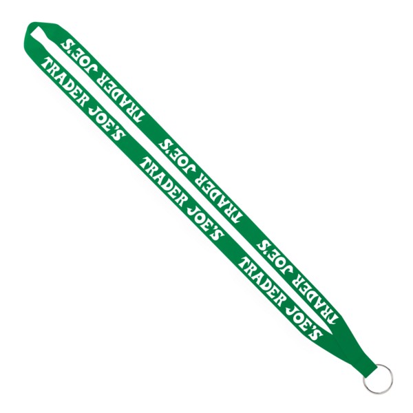 IMPORT Rush 5/8" Polyester Lanyard with Sewn Silver Metal Split-Ring 1