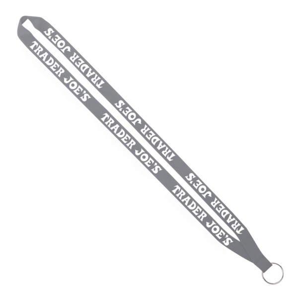 IMPORT Rush 5/8" Polyester Lanyard with Sewn Silver Metal Split-Ring 1