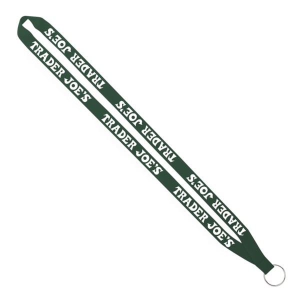 IMPORT Rush 5/8" Polyester Lanyard with Sewn Silver Metal Split-Ring 1