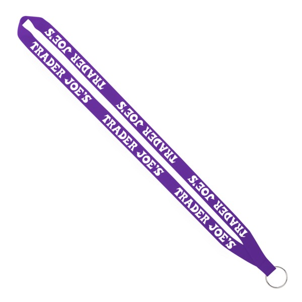 IMPORT Rush 5/8" Polyester Lanyard with Sewn Silver Metal Split-Ring 1