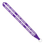 IMPORT Rush 5/8" Polyester Lanyard with Sewn Silver Metal Split-Ring - Purple IMPORT Rush 5/8" Polyester Lanyard with Sewn Silver Metal Split-Ring - Purple