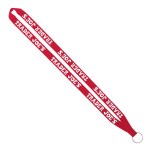 IMPORT Rush 5/8" Polyester Lanyard with Sewn Silver Metal Split-Ring - Red IMPORT Rush 5/8" Polyester Lanyard with Sewn Silver Metal Split-Ring - Red