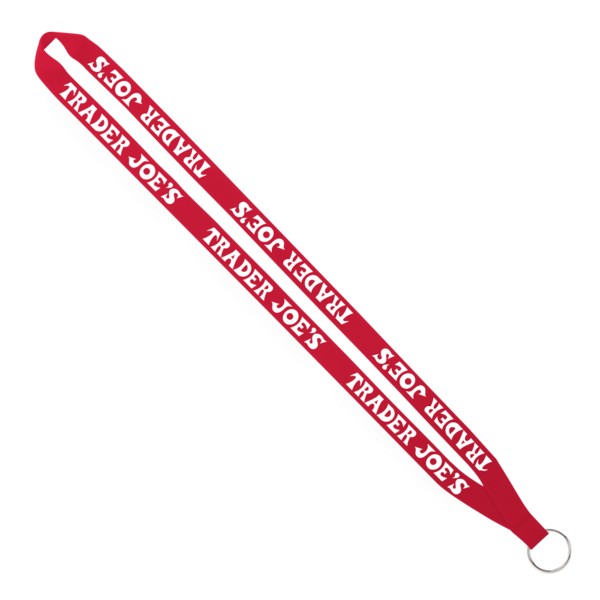 IMPORT Rush 5/8" Polyester Lanyard with Sewn Silver Metal Split-Ring 1