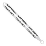 IMPORT Rush 5/8" Polyester Lanyard with Sewn Silver Metal Split-Ring - White IMPORT Rush 5/8" Polyester Lanyard with Sewn Silver Metal Split-Ring - White