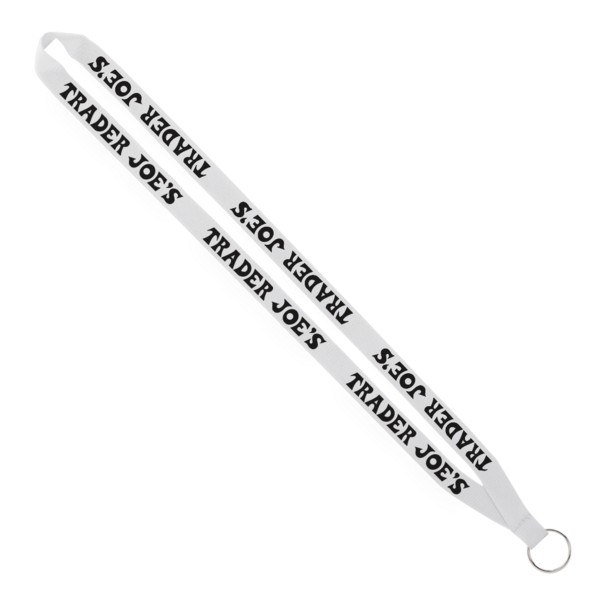 IMPORT Rush 5/8" Polyester Lanyard with Sewn Silver Metal Split-Ring 1