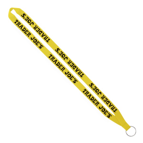 IMPORT Rush 5/8" Polyester Lanyard with Sewn Silver Metal Split-Ring 1