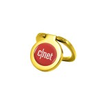 Infinite Phone Ring - Gold Epoxy Dome Infinite Phone Ring - Gold Epoxy Dome