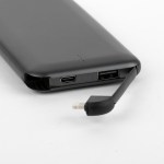 Volt UL Listed 10000 mAh Built-in Cable Powerbank - Black Spectrum Digital Print Volt UL Listed 10000 mAh Built-in Cable Powerbank - Black Spectrum Digital Print