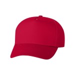 Valucap 8869 Five Panel Twill Cap - Red Valucap 8869 Five Panel Twill Cap - Red