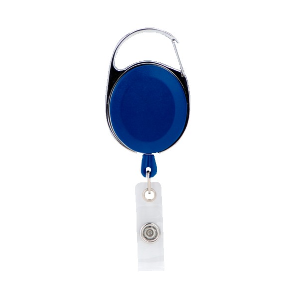 Oval Metal Retractable Badge Reel with Carabiner 1