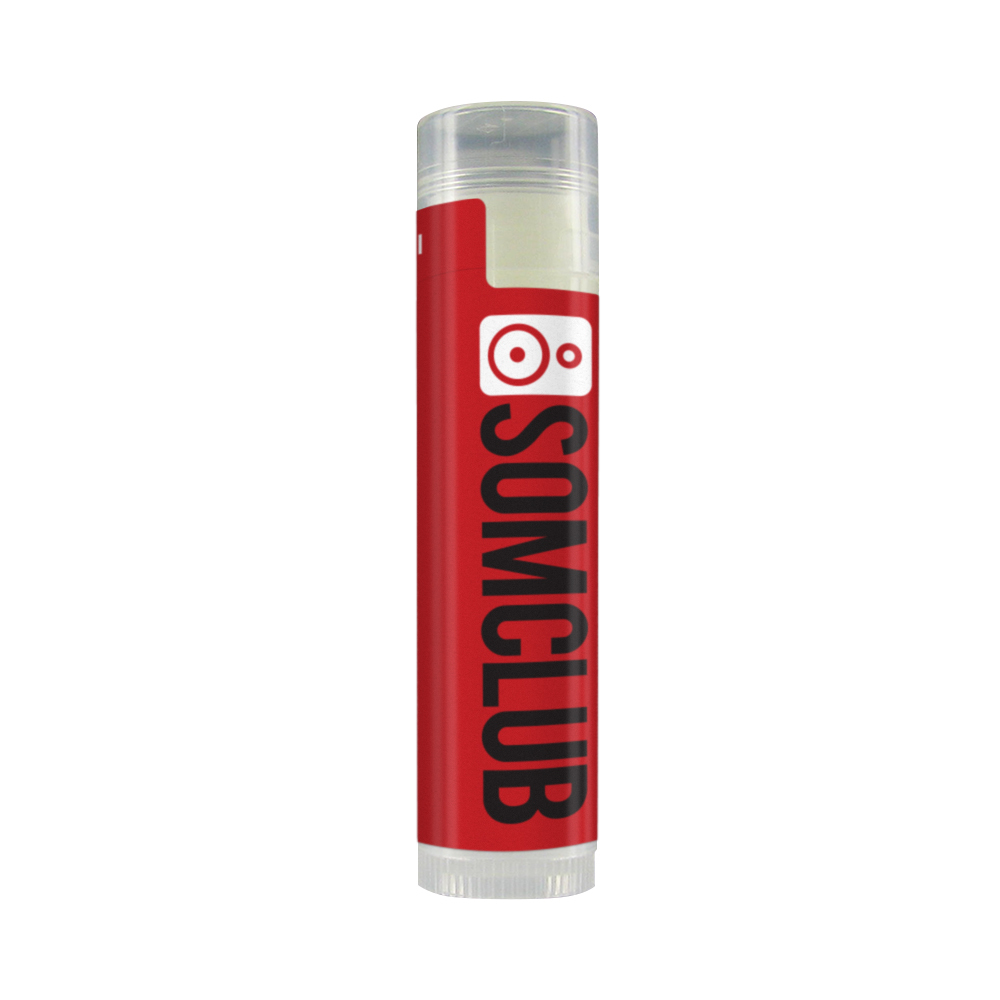 SPF 30 Soy Based Lip Balm in Clear Tube & White Label 1 SPF 30 Soy Based Lip Balm in Clear Tube & White Label 1