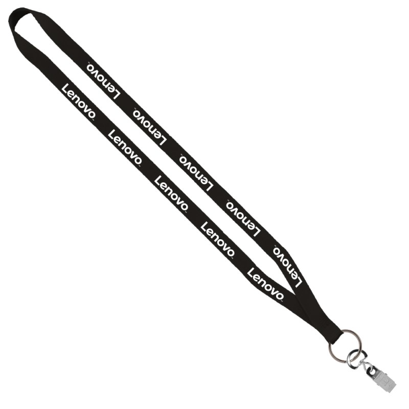 1/2" Polyester Lanyard with Sewn Metal Bulldog Clip 1 1/2" Polyester Lanyard with Sewn Metal Bulldog Clip 1