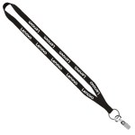 1/2" Polyester Lanyard with Sewn Metal Bulldog Clip 11 1/2" Polyester Lanyard with Sewn Metal Bulldog Clip 11