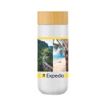 Williston 10oz Double Wall Ceramic Mug w/Bamboo Lid - White Spectrum Digital Print Williston 10oz Double Wall Ceramic Mug w/Bamboo Lid - White Spectrum Digital Print