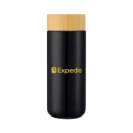 Williston 10oz Double Wall Ceramic Mug w/Bamboo Lid - Black Screen Print Williston 10oz Double Wall Ceramic Mug w/Bamboo Lid - Black Screen Print