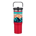 Memphis 30oz Top Handle Tumbler - Red Spectrum Digital Print Memphis 30oz Top Handle Tumbler - Red Spectrum Digital Print