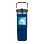 Memphis 30oz Top Handle Tumbler - Navy Spectrum Digital Print Memphis 30oz Top Handle Tumbler - Navy Spectrum Digital Print