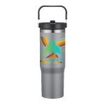 Memphis 30oz Top Handle Tumbler - Cool Gray 8c Spectrum Digital Print Memphis 30oz Top Handle Tumbler - Cool Gray 8c Spectrum Digital Print