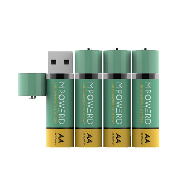 MPOWERD 4 Pack Rechargeable USB Batteries 1 MPOWERD 4 Pack Rechargeable USB Batteries 1