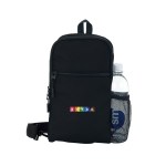 Daypack Recycled Sling Bag - Black Heat Transfer Daypack Recycled Sling Bag - Black Heat Transfer