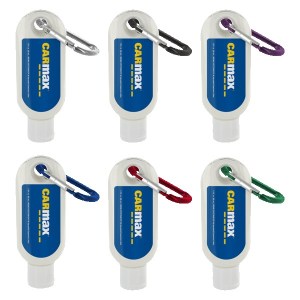 1.9 oz SPF 50 Sunscreen in Clear Bottle with Carabiner 1 1.9 oz SPF 50 Sunscreen in Clear Bottle with Carabiner 1