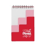Steps Notebook with Recycled Cover and FSC-Certified Pages - White, Pink, Red Screen Print Steps Notebook with Recycled Cover and FSC-Certified Pages - White, Pink, Red Screen Print