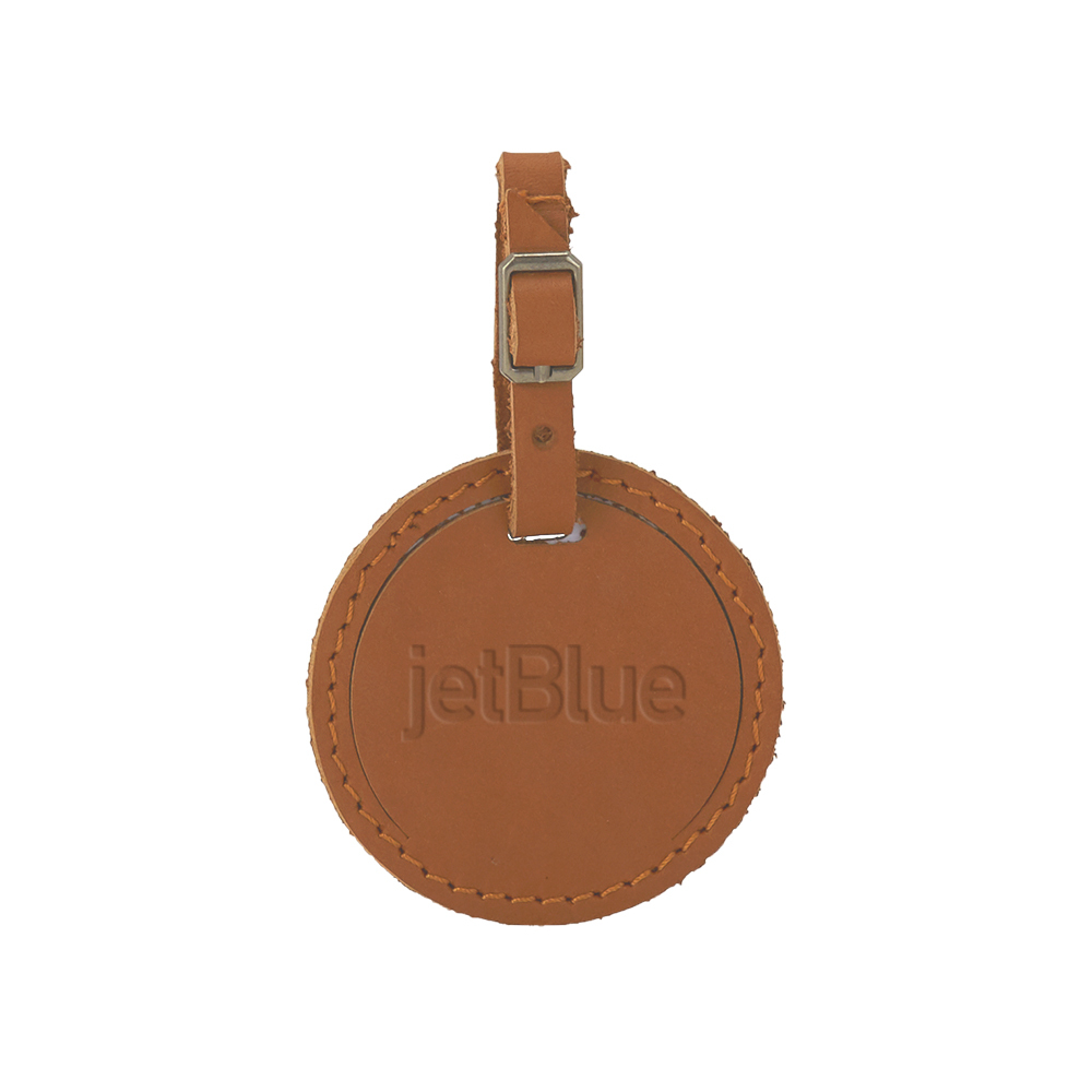 Culver Round Leather Luggage Tag 1