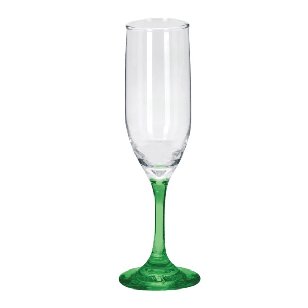 Toast 6.25 oz Premiere Champagne Flute with Color Bottom 1