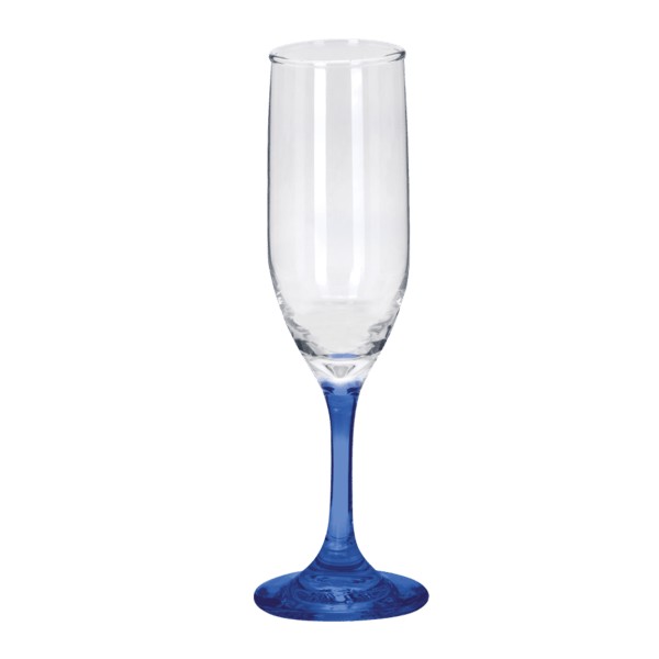 Toast 6.25 oz Premiere Champagne Flute with Color Bottom 1