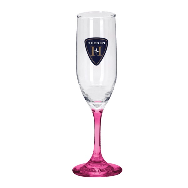 Toast 6.25 oz Premiere Champagne Flute with Color Bottom 1