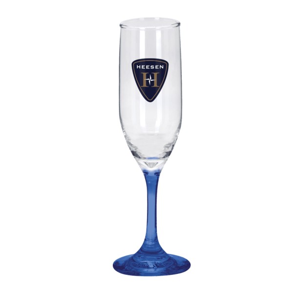 Toast 6.25 oz Premiere Champagne Flute with Color Bottom 1