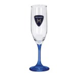 Toast 6.25 oz Premiere Champagne Flute with Color Bottom - Blue Spectrum Digital Print Toast 6.25 oz Premiere Champagne Flute with Color Bottom - Blue Spectrum Digital Print