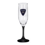 Toast 6.25 oz Premiere Champagne Flute with Color Bottom - Black Spectrum Digital Print Toast 6.25 oz Premiere Champagne Flute with Color Bottom - Black Spectrum Digital Print