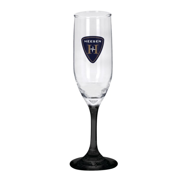 Toast 6.25 oz Premiere Champagne Flute with Color Bottom 1