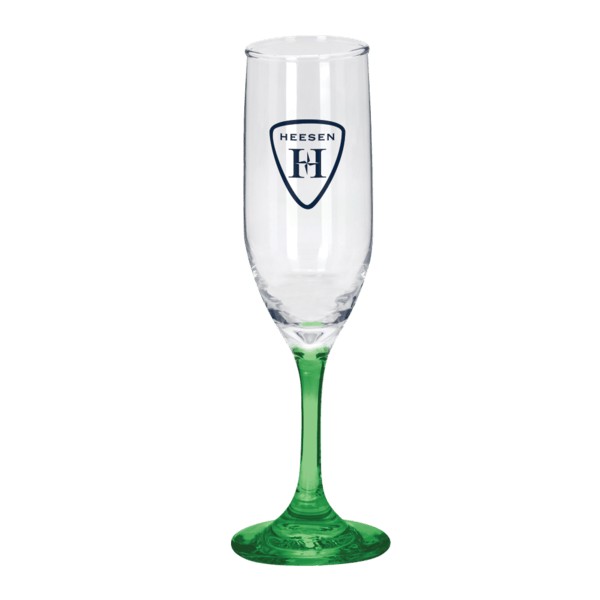 Toast 6.25 oz Premiere Champagne Flute with Color Bottom 1