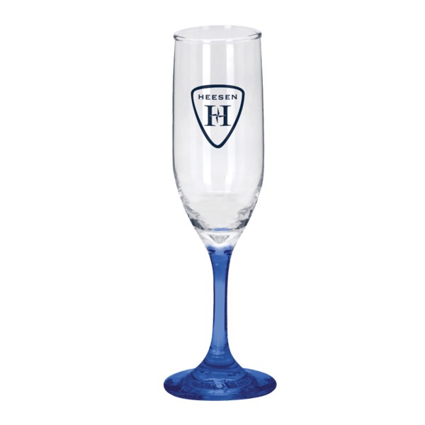 Toast 6.25 oz Premiere Champagne Flute with Color Bottom 1
