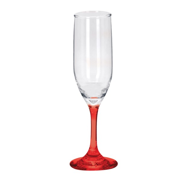 Toast 6.25 oz Premiere Champagne Flute with Color Bottom 1