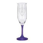 Toast 6.25 oz Premiere Champagne Flute with Color Bottom - Purple Laser Engraving Toast 6.25 oz Premiere Champagne Flute with Color Bottom - Purple Laser Engraving