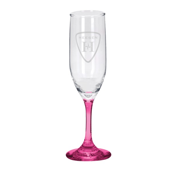 Toast 6.25 oz Premiere Champagne Flute with Color Bottom 1